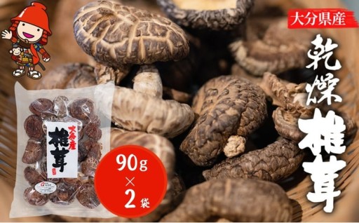 大分県産 乾燥椎茸 90g×2 乾しいたけ