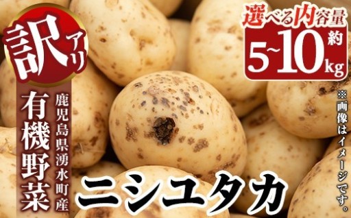 ≪内容量選べる・訳あり≫湧水町産有機じゃがいも ニシユタカ (約5~10kg) 【そのやま農園】