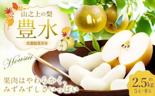 《先行予約》 「山之上果実農業協同組合」 山之上の梨 豊水 1箱 約 2.5kg （ 5-8玉 ）