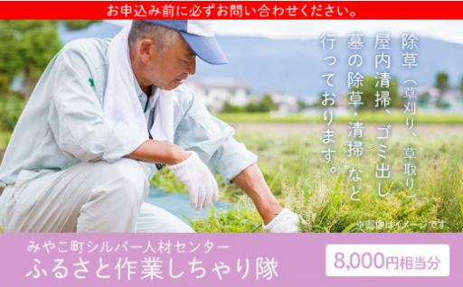 【チョイス限定】ふるさと作業しちゃり隊（8,000円相当分サービス）