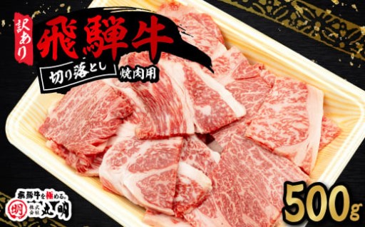 ＜訳あり＞飛騨牛 焼肉　切り落とし 500g