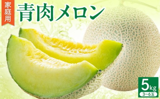 🍈青森県津軽産 青肉 メロン 約5kg ご家庭用