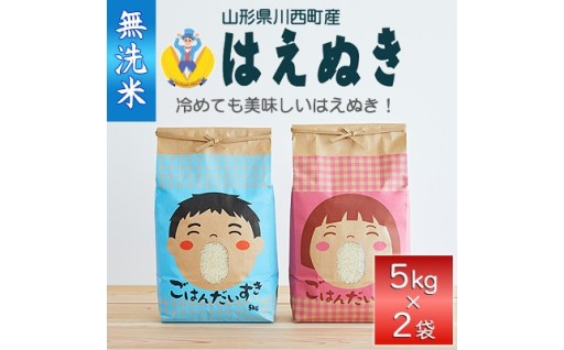 ＜先行予約＞令和8年産　山形県産　はえぬき　無洗米10kg(5kg×2)【1755904】