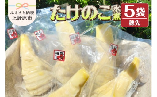 たけのこ水煮穂先200ｇ×5袋