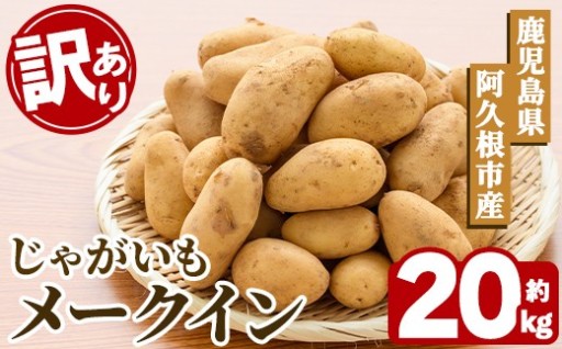 ＜先行予約受付中！2027年5月下旬以降順次発送予定＞ 訳あり！じゃがいも「メークイン」(約20kg)