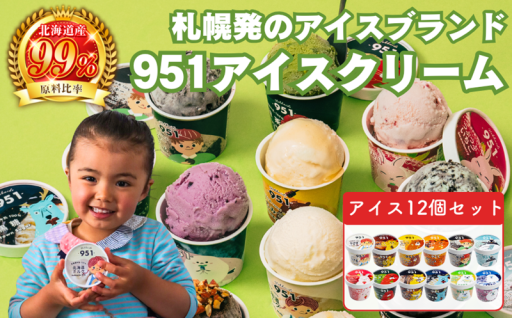 【北海道札幌市】951アイスクリーム　12個セット🍨💖