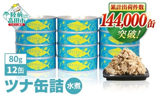 ツナ缶 無添加 ツナ ノンオイル 水煮 80g × 12缶