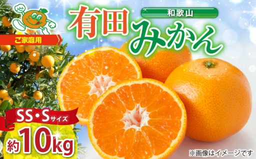 【2026年先行予約】ご家庭用　和歌山 有田みかん 約10kg (SS、Sサイズ)