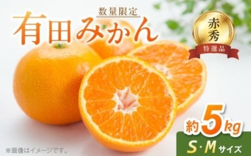 【2026年先行予約】【赤秀 特選品】 有田みかん S,Мサイズ 約5kg
