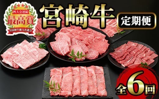 ＜定期便・6回(連続)＞宮崎牛・定期便A(6ヶ月)