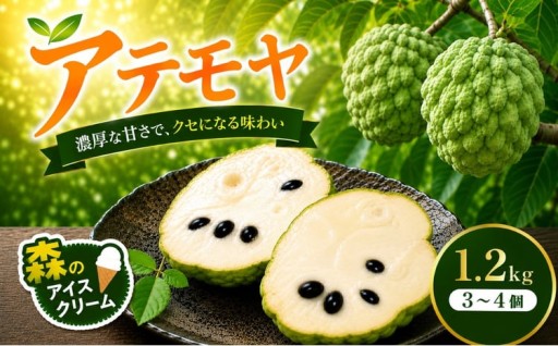 アテモヤ 約1.2kg (3〜4個)