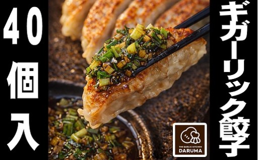 パワーみなぎる！ギガーリック餃子 40個入【特製葉にんにくのたれ付】