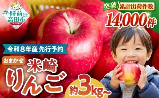 【数量限定！100年続く米崎りんごを先行予約】米崎 りんご ≪品種おまかせ≫ 3kg 5kg 選べる内容量