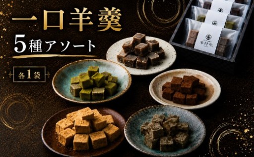一口羊羹（アソート） 5種 各1袋セット