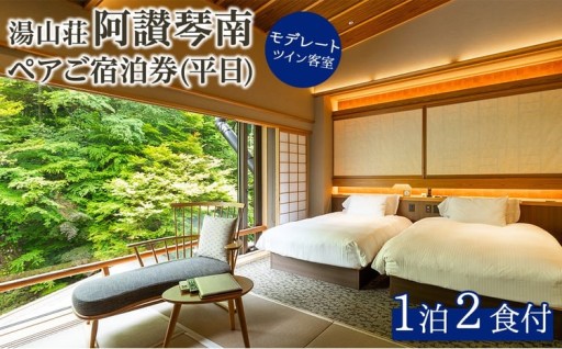 阿讃琴南平日ペア宿泊券(モデレートツインタイプ)