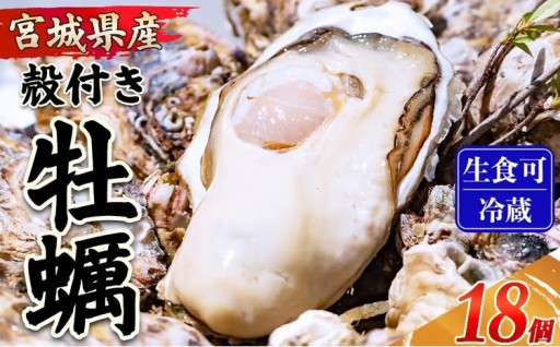 殻付き牡蠣（生食用）冷凍 18個（約1.5kg）