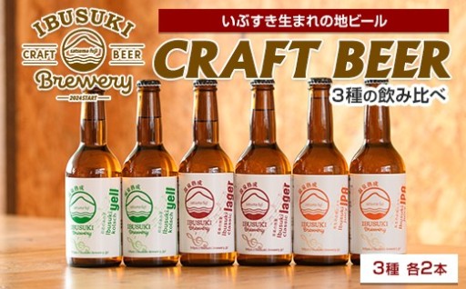 爽快なのどごし🍺いぶすき生まれの＜クラフトビール＞3種飲み比べセット