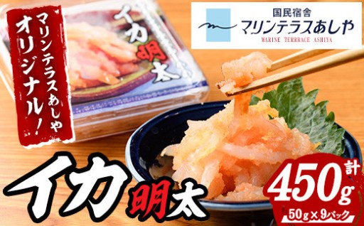 マリンテラスあしやのイカ明太(計450g・50g×9P)