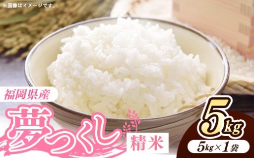 【福岡県産のブランド米】福岡県産米 夢つくし ５kg (5kg×1袋)