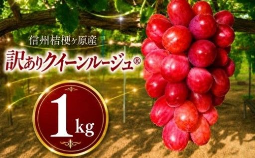 訳あり信州桔梗ヶ原産クイーンルージュ® 約1kg