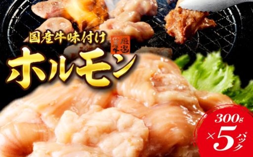 🍖国産牛ホルモン（シマ腸）味付け焼肉🍖