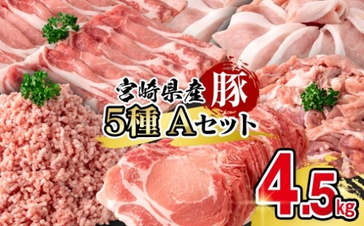宮崎県産豚肉 満載Aセット4.5kg 小分け 