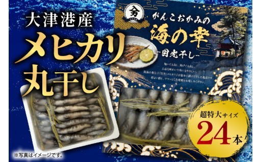 丸干し超特大めひかり 24本（約850ｇ前後 ）