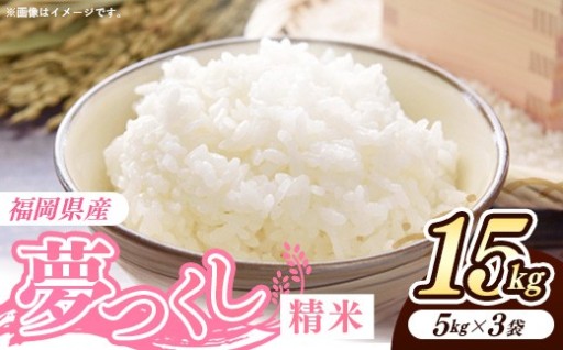【新米】福岡県産米 夢つくし 15kg (5kg×3袋)【先行予約】