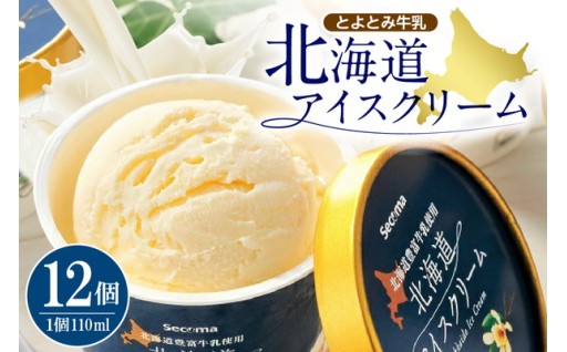 とよとみ牛乳北海道アイスクリーム（バニラ）12個