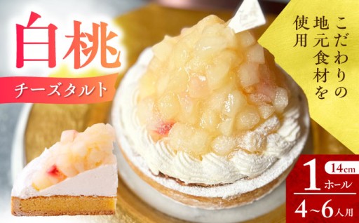 桃色に染まる至福の時。白桃と濃厚チーズムースタルト