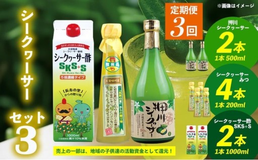 【定期便：3回】シークヮーサー3セット