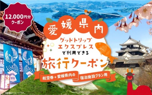 愛媛県内に泊まるふるさと納税旅行クーポン 12,000円分