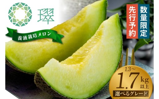【先行予約】🍈養液栽培メロン「璻」1玉【選べるグレード】🍈（重さ1.3～1.7kg以上）