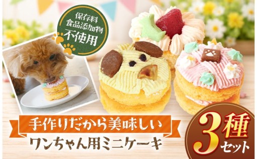 ワンちゃん プチ ケーキ 3種 セット ( 犬用 )