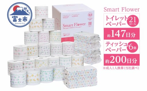 トイレットペーパー 21ロール ティッシュペーパー 6個 詰め合わせ まとめ買い  [sf001-051]