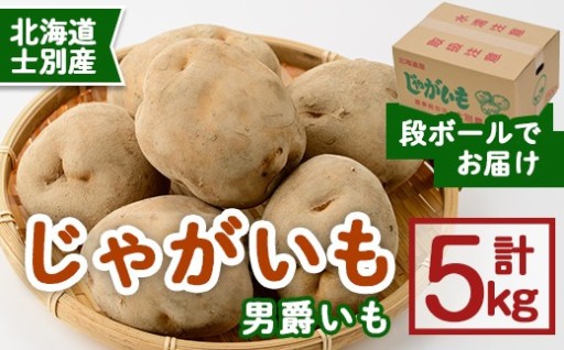 ＜先行予約受付中＞《数量・期間限定》北海道士別産 じゃがいも 男爵いも(5kg)