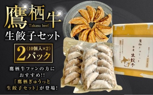 鷹栖牛 生餃子セット たかすぎゅうっと生餃子 10個入り×2パック