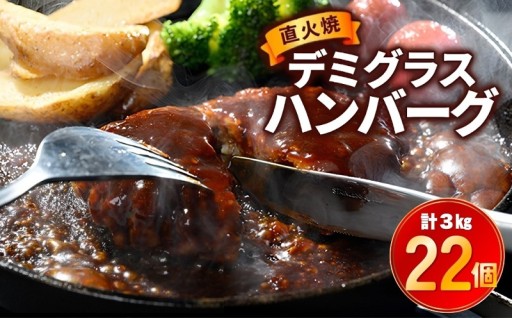 直火焼 デミグラスソース ハンバーグ 22個セット