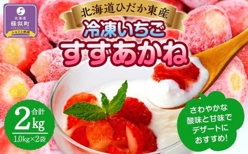 訳あり北海道産 冷凍いちご「すずあかね」「すずりっか」（真空パック1.0kg×2袋）