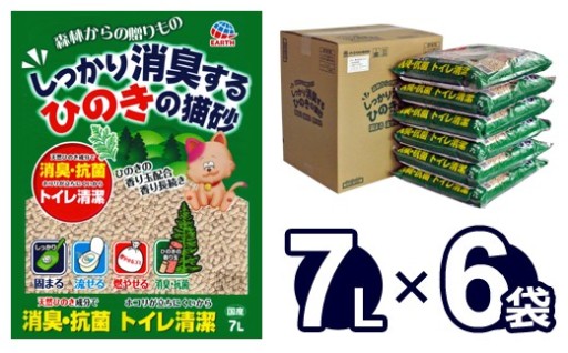 猫のトイレがひのきの香りに