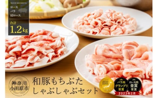 【ふるさと納税限定】和豚もちぶたしゃぶしゃぶセット 合計1.2kg（ロース バラ 肩ロース）ふるさと納税