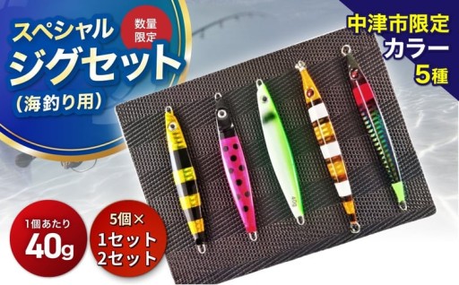 【Dragonシリーズ】中津市限定スペシャルジグセット 40g×5個 選べる セット数 1 or 2