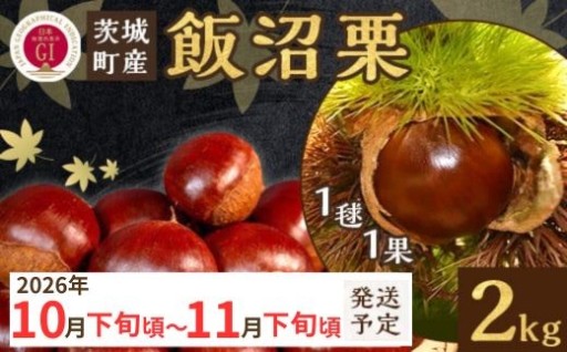 【大粒栗を頬張る幸せ…♪】茨城県産飯沼栗（2kg）
