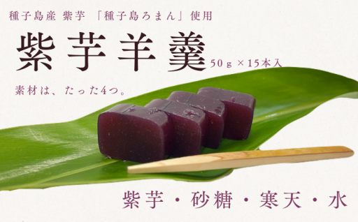種子島 産 紫芋 羊羹 「種子島ろまん」 