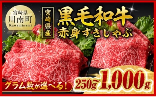 宮崎県産黒毛和牛赤身すきしゃぶ