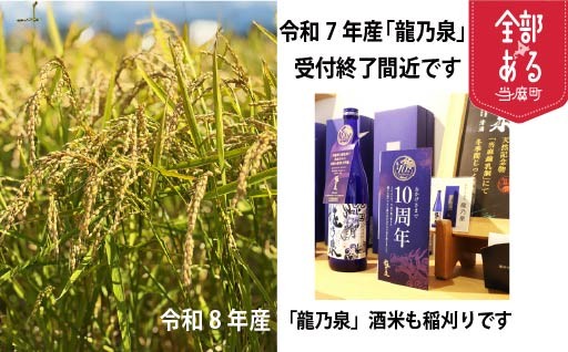10周年節目の日本酒「龍乃泉」、受付終了間近となっています