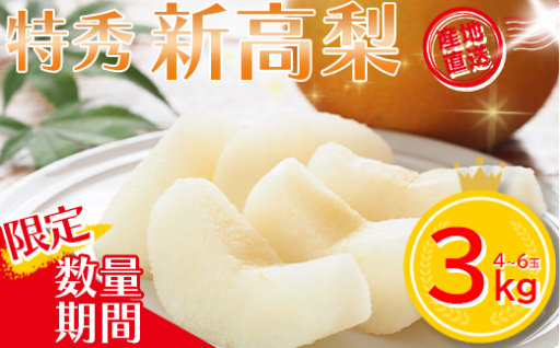 【先行予約】蔵王町産【特秀】新高梨 3kg