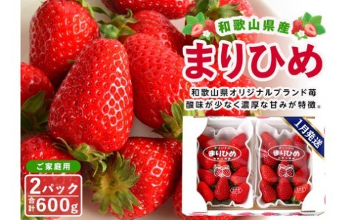 【ご家庭用（簡易包装）】和歌山県産まりひめ 1箱（2パック入り）【2027年1月お届け】［MG59］