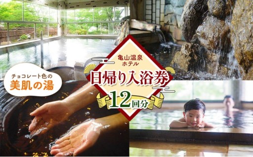  亀山温泉ホテル 日帰り入浴券（12回）