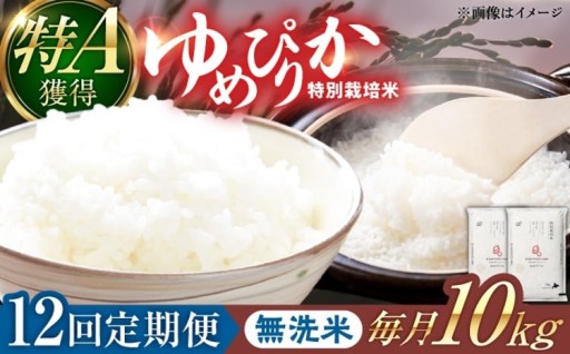 特別栽培米・特Aゆめぴりか 10kg定期便 お届け回数選べます！